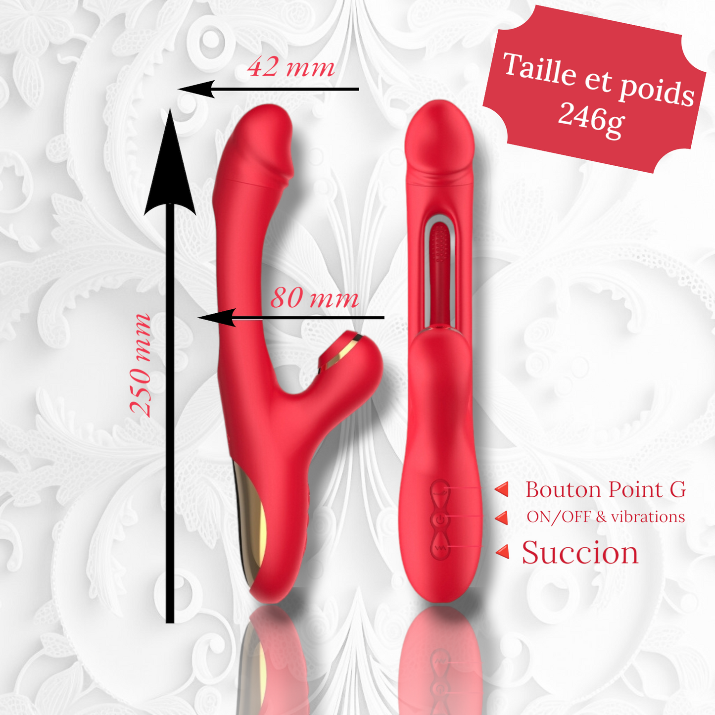 EXALT Vibrador con Triple Funcionalidad